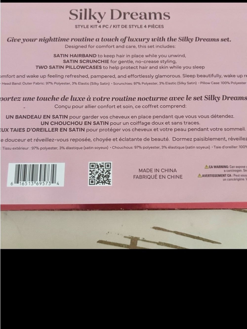 CALA Silky Dreams. 2 Silky Pillowcases With
3 Hair Accessories. NIB - Picture 3 of 4